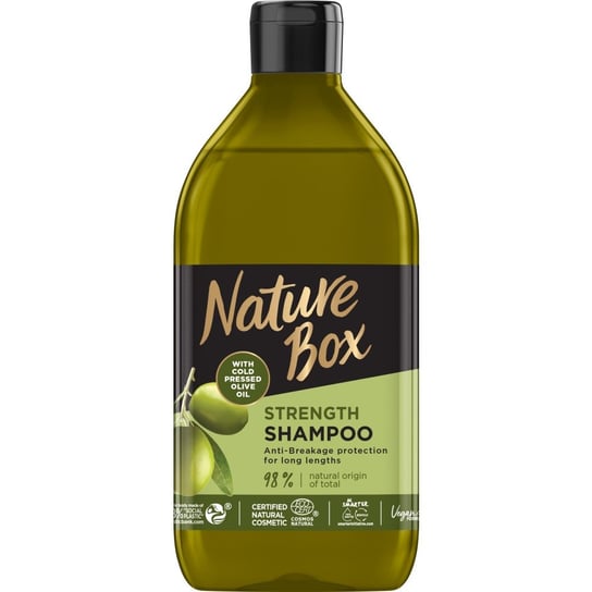 Nature Box, Olive Oil, szampon do włosów długich wzmacniający, 385 ml Nature Box