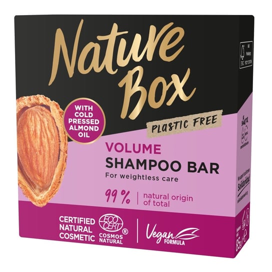 Nature Box, Shampoo Bar Almond Oil, szampon do włosów w kostce, 85 g Nature Box