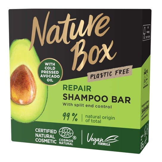Nature Box, Shampoo Bar Avocado Oil, szampon do włosów w kostce, 85 g Nature Box