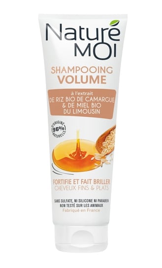 Nature Moi, szampon do włosów cienkich i pozbawionych objętości z Miodem i Proteinami Ryżowymi, 250 ml Nature Moi