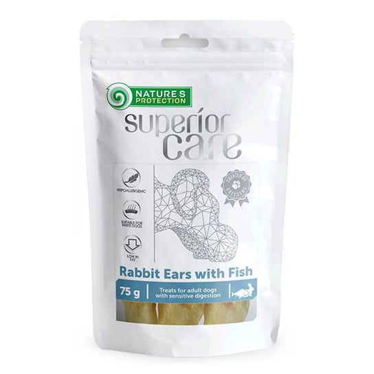 Nature's Protection Superior Care Snacks Rabbit Ears with Fish 75g Nature's Protection