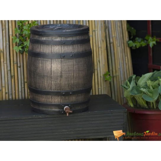 Nature Zbiornik na deszczówkę stylizowany na drewniany, 50 L, brązowy NATURE