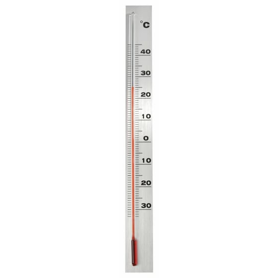 Nature Zewnętrzny termometr ścienny, aluminiowy, 3,8 x 0,6 x 37 cm NATURE