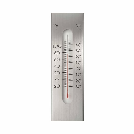 Nature Zewnętrzny termometr ścienny, aluminiowy, 7 x 1 x 23 cm NATURE