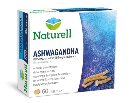 Naturell, Ashwagandha, Suplement diety, 60 kaps. Naturell