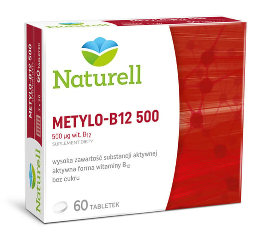 Naturell Metylo B-12 500, suplement diety, 60 tabletek USP Zdrowie