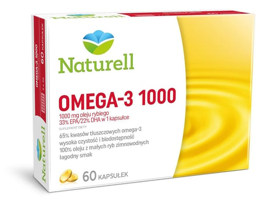 Naturell Omega-3 1000, suplement diety, 60 kapsułek Naturell