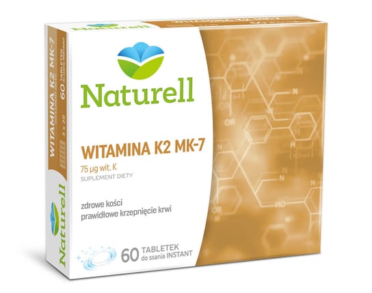 Naturell Witamina K2 MK-7, suplement diety, 60 tabletek do ssania Naturell