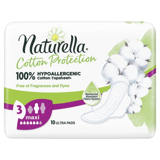 Naturella Cotton Maxi podpaski higieniczne, 10 sztuk Naturella