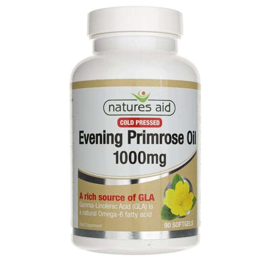Natures Aid, Evening Primrose Oil, olej z wiesiołka 1000 mg, Suplement diety, 60 kaps. Natures Aid