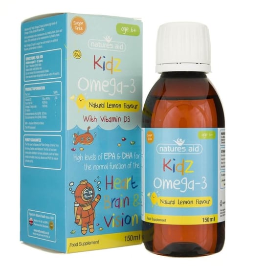 Natures Aid, Kidz Omega-3 płyn dla dzieci 6+, 150 ml Natures Aid
