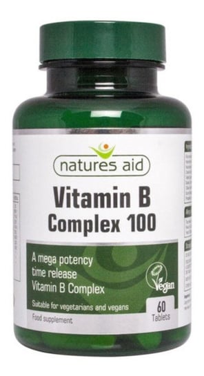 Natures Aid, suplement diety Vitamin B Complex Mega Potency, 60 tabletek Natures Aid