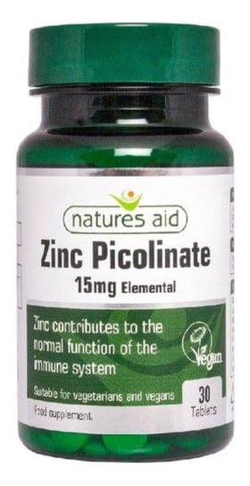 Natures Aid, suplement diety Zinc picolinate, 30 tabletek Natures Aid