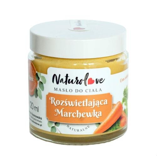 Naturolove, Naturalne Masło do Ciała Rozświetlająca, Marchewka, 120ml Naturolove By Wzorcownia Kosmetyków