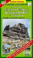 Naturpark Zittauer Gebirge, Spreequellgebiet und Umgebung 1 : 35 000 Radwander- und Wanderkarte Barthel, Barthel Andreas Verlag