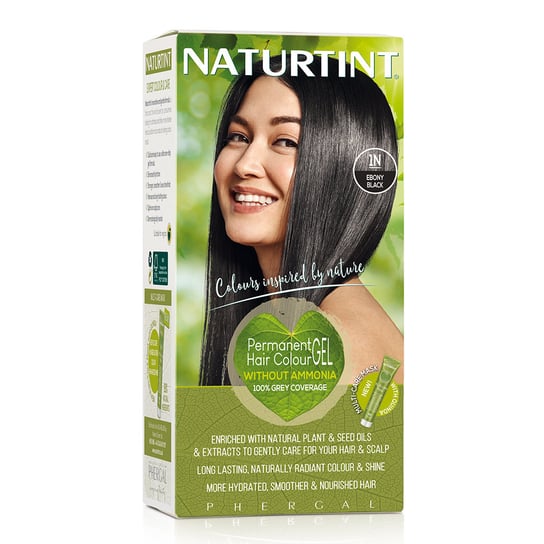 Naturtint, naturalna farba do włosów Hebanowa Czerń 1N, 170 ml NATURTINT