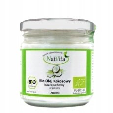 NatVita, Bio olej kokosowy bezzapachowy, 200 ml NatVita
