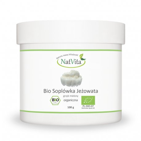 Natvita Soplówka Jeżowata Bio Suplement diety, 100g NatVita