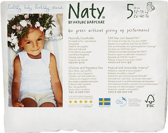 Naty Nature Babycare, Pieluchomajtki, rozmiar 5, 20 szt. Naty Nature Babycare
