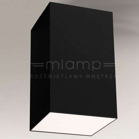 Natynkowa LAMPA sufitowa ARAO 1179 Shilo metalowa OPRAWA downlight kostka cube czarna Shilo