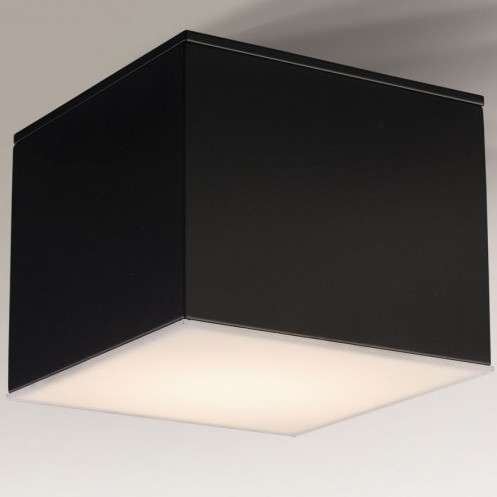 Natynkowa LAMPA sufitowa SUWA 1175 Shilo metalowa OPRAWA kwadratowa downlight kostka cube czarna Shilo