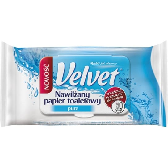 Nawilżany papier toaletowy VELVET Pure, 42 szt. Velvet Care
