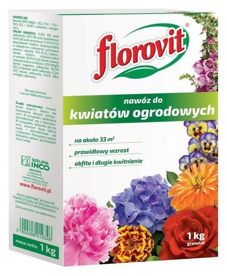 Nawóz do kwiatów ogrodowych FLOROVIT, 1 kg Inco