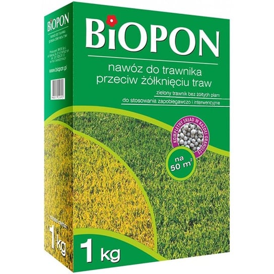 Nawóz do trawnika BIOPON Przeciw żółknięciu traw, 1 kg Biopon
