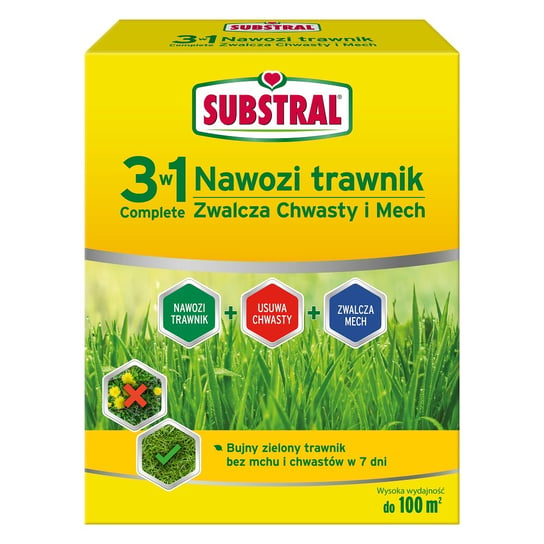 Nawóz + Odchwaszczacz + Antymech – 3w1 – 3,6 kg Substral Substral