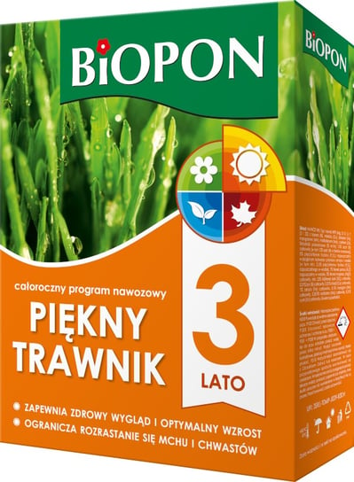 Nawóz odżywczo-regeneracyjny do trawników BIOPON Piękny Trawnik LATO 2KG Biopon