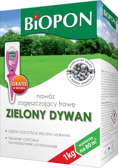 Nawóz zagęszczający trawę BIOPON Zielony Dywan 1KG Biopon