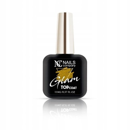 NC Nails, Lakier hybrydowy Top Glam Coat Gold, 11 ml NC Nails