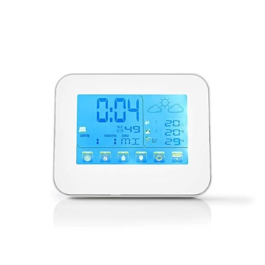 Nedis - Stacja pogodowa | Wnętrze i zewnętrze | Bezprzewodowy czujnik pogodowy | Prognoza pogody | Kolorowy ekran LCD Inna marka