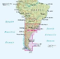 Nelles Map Landkarte Argentina: South, Patagonia, Uruguay 1:2.500.000 Nelles Verlag Gmbh