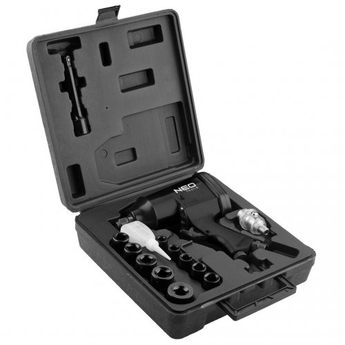 NEO Klucz udarowy pneumatyczny, 1/2", 320 Nm, zestaw z nasadkami 14-502 Neo Tools