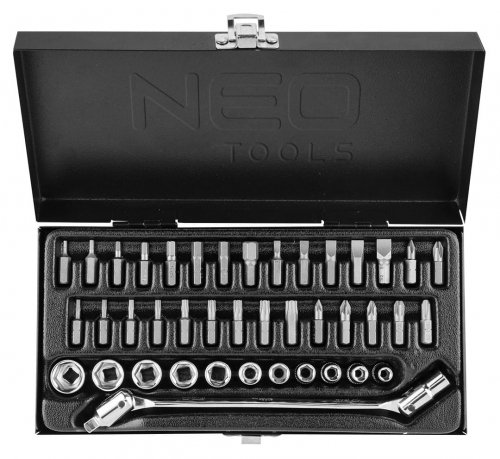 NEO Klucze nasadowe 1/4", zestaw 41szt 08-603 Neo Tools