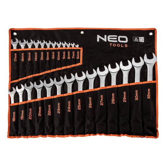 NEO Klucze płasko-oczkowe 6-32 mm, zestaw 26 szt. 09-754 Neo Tools
