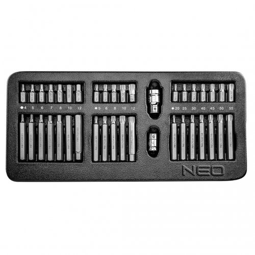 NEO Końcówki wkrętakowe 30-75 mm, zestaw 40 szt., wkładka 84-236 Neo Tools