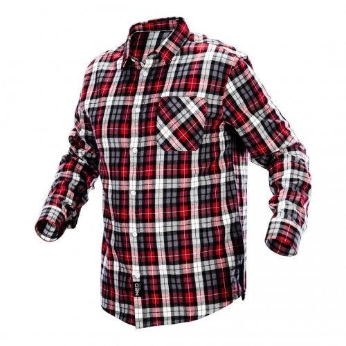 NEO Koszula flanelowa, krata czerwono-czarno-biała, rozmiar S 81-540-S Neo Tools