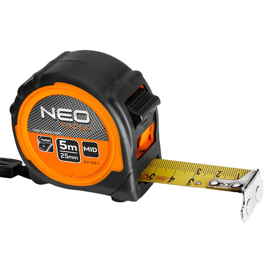 NEO Miara zwijana stalowa 5 m x 25 mm, magnes 67-115-1 Neo Tools