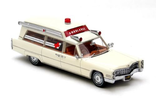 Neo Models Cadillac S&S Ambulance 1966 (White) 1:43 43895 NEO MODELS