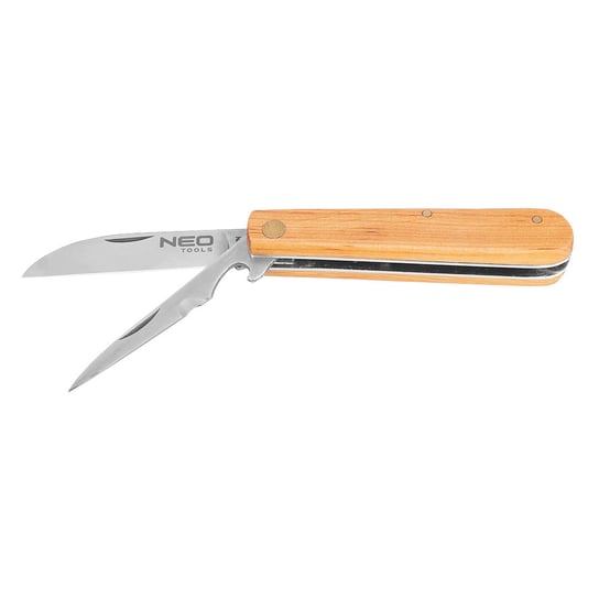 NEO Nóż monterski ze szpikulcem, drewniane okładki 63-017 Neo Tools