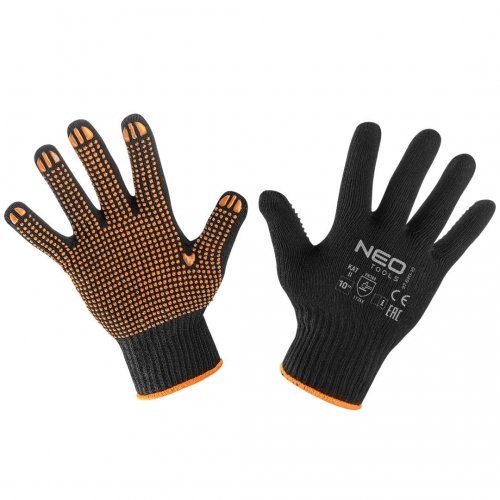 NEO Rękawice robocze, bawełna i poliester, kropkowane, rozmiar 10 97-620-10 Neo Tools