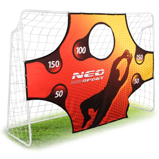 Neo-Sport, Bramka piłkarska, 245x155cm, mata celności Neo-Sport