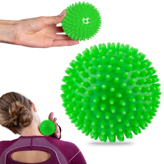 Neo-Sport, Piłka z kolcami do masażu fitness roller 9 cm zielona Neo-Sport