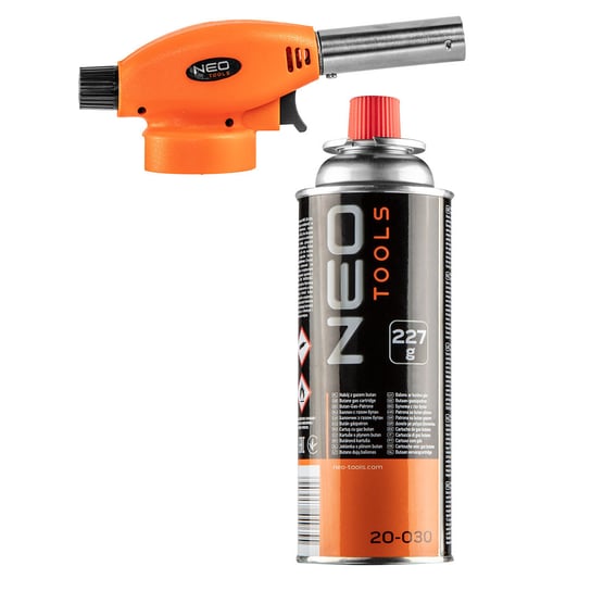 NEO Tools Palnik gazowy nakręcany + nabój z gazem butan, 227g 20-041 Neo Tools