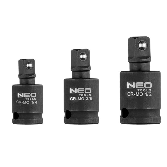 NEO Zestaw przegubów udarowych 3 szt., 1/4", 3/8", 1/2" 10-256 Neo Tools