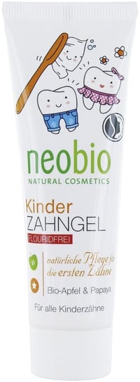 Neobio, żel do mycia zębów bez fluoru dla dzieci jabłko i papaja, 50 ml Neobio