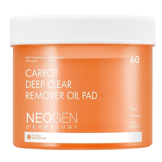 Neogen, Carrot Deep Clear Oil Pad, Nasączone Olejkiem Płatki Do Demakijażu, 60szt. NEOGEN
