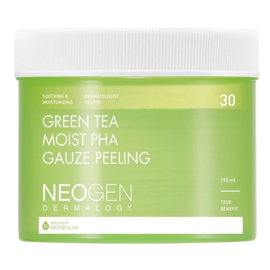 Neogen Green Tea Moist PHA Gauze Peeling, Płatki kosmetyczne, 190ml NEOGEN